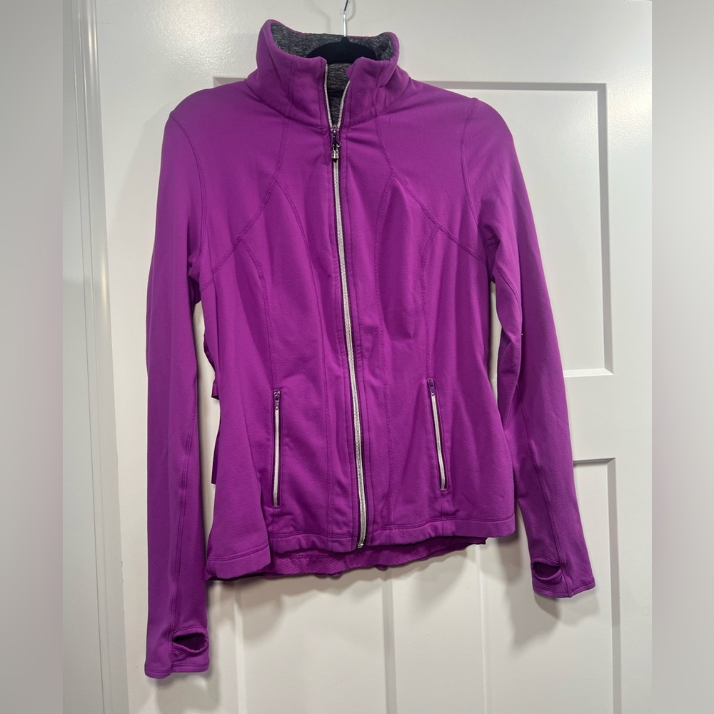 Lululemon Purple Ruffle Back Zip-Up Jacket Women’s Size 10